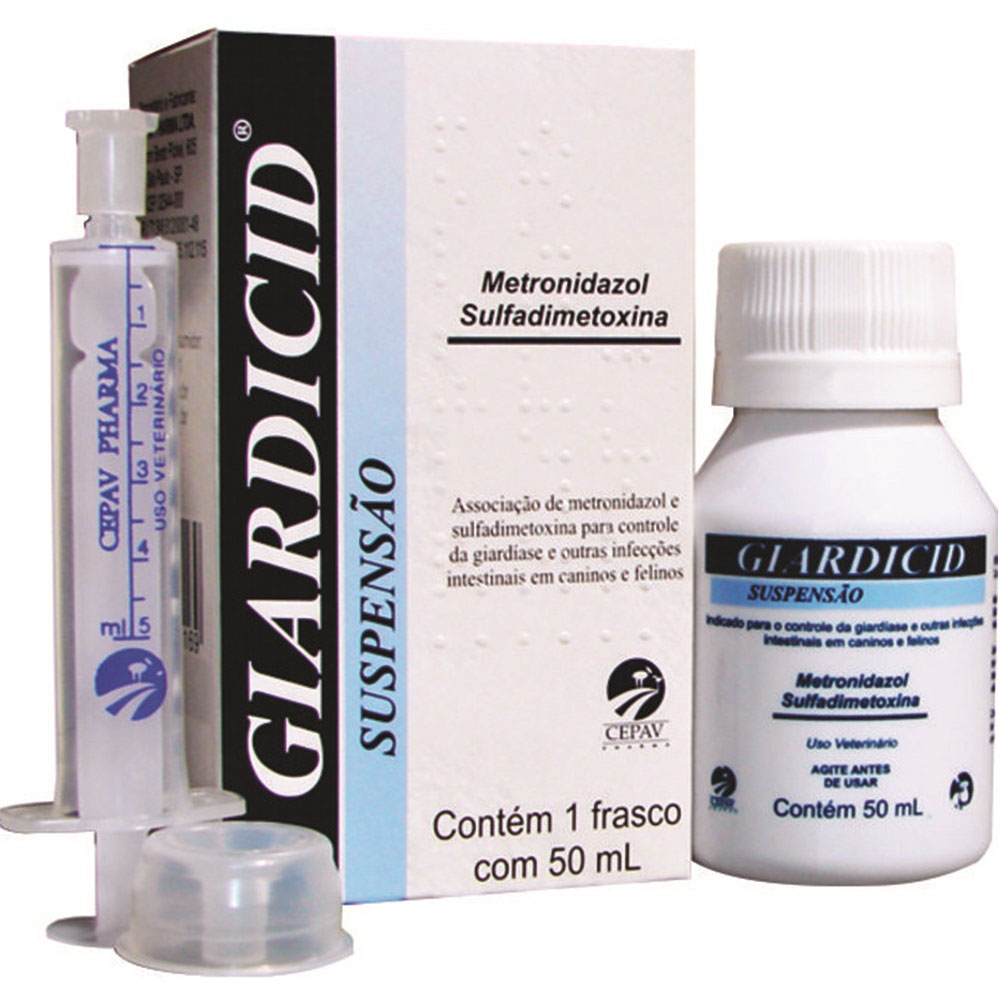 Giardicida Cepav Giardicid Cães e Gatos Suspensão 50ML