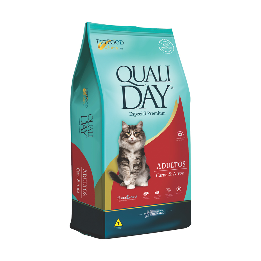 Ração Qualiday gatos adultos sabor carne 10kg