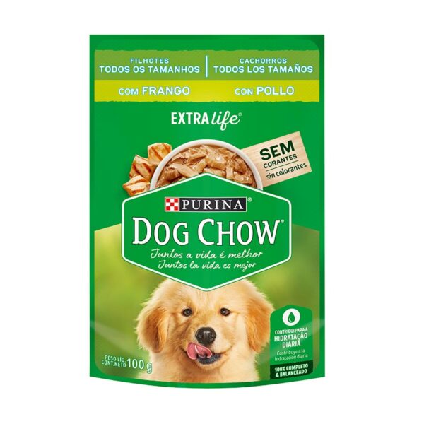 Sachê Dog Chow Sachê para Cães Filhotes sabor Frango 100g