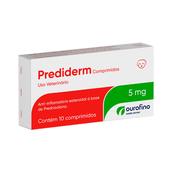 Anti-inflamatório Prediderm - Prednisolona 5mg com 10 comprimidos