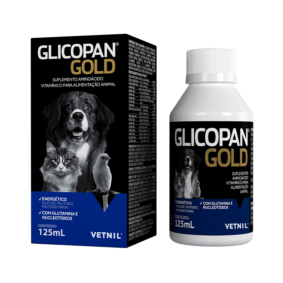 Glicopan Gold 125ml - Suplemento Vitamínico Vetnil