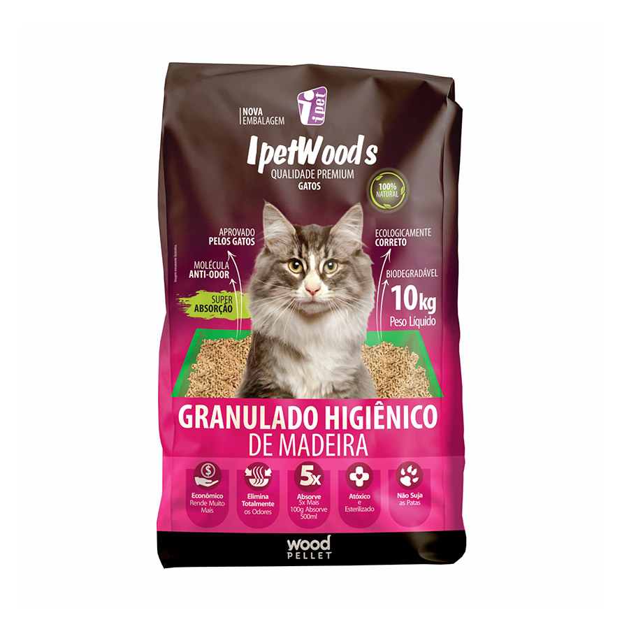 GRANULADO DE MADEIRA IPETWOODS 10KG