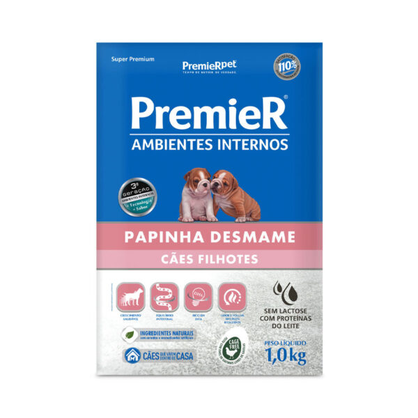 Papinha Desmame Ambientes Internos para Cães Filhotes - 1kg