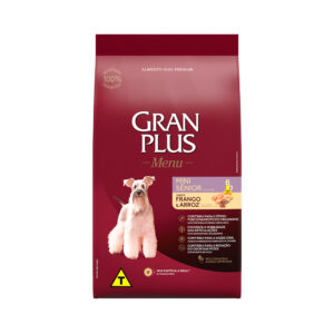 Ração GranPlus Menu Para Cães Sênior de Porte Mini Sabor Frango e Arroz 3KG