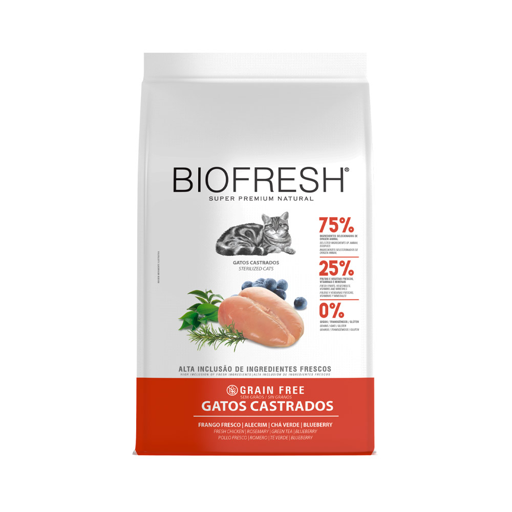 Ração Biofresh para gatos castrados sabor frango 1,5kg