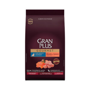 Ração GranPlus Gourmet para Gatos Castrados Sabor Salmão e Frango 1KG