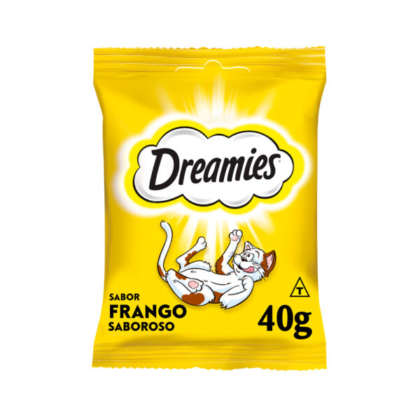 Petisco Dreamies - para gatos adultos - sabor frango saboroso 40g