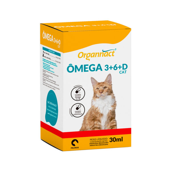 Suplemento Ômega Cat 3+6+D 30ml para gatos