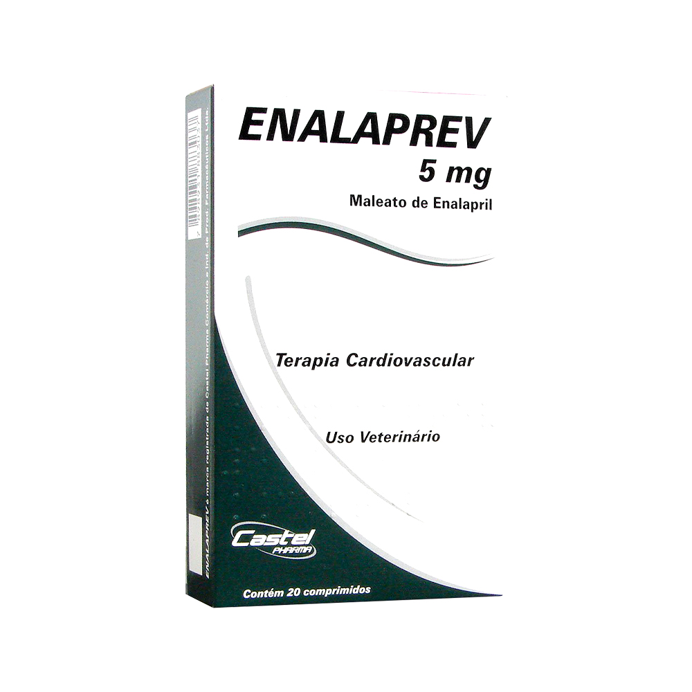Enalaprev 5 mg - Vasodilatador para Cães c/ 20comp