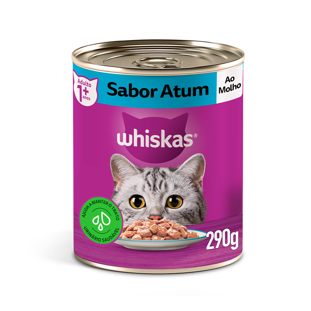Patê Whiskas para Gatos Adultos Sabor Atum ao Molho - 290g