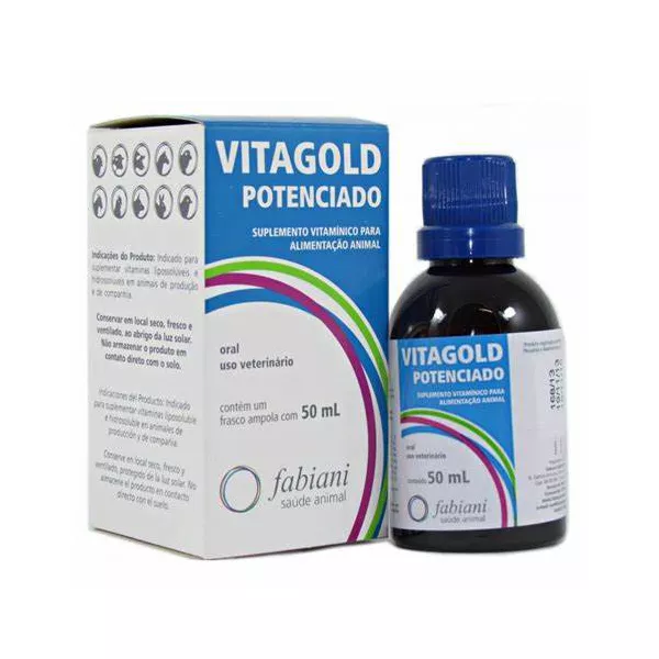 Vitagold Potenciado - Suplemento vitamínico para aves - 50ml