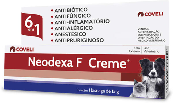 Antibiótico em creme - Neodexa F - 15g