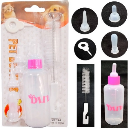 Kit de mamadeira para cães e gatos filhotes - 50ml