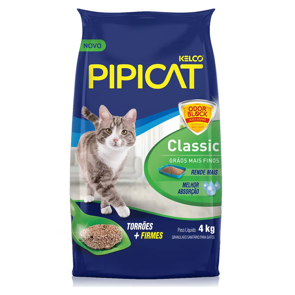Areia Sanitária Pipicat Classic 4kg