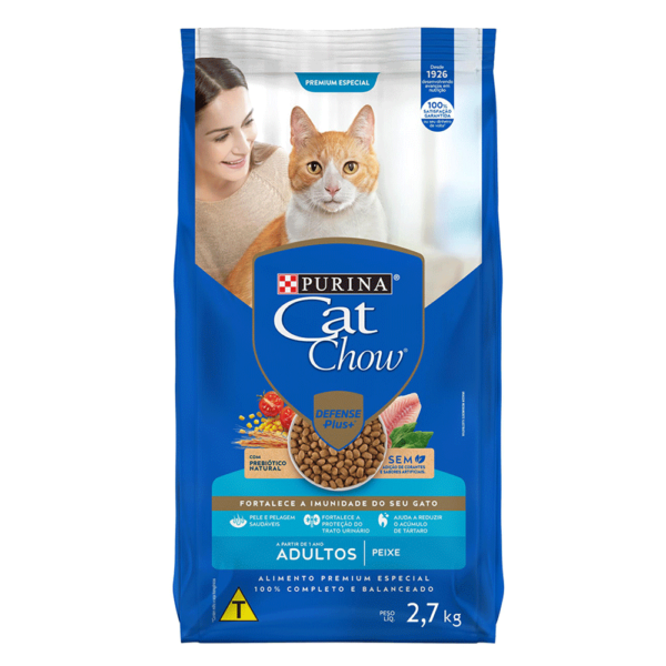 CAT CHOW Ps Adultos Peixe 2,7kg