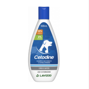 Cetodine Shampoo Antifúngico e Antibacteriano para Cães e Gatos 500 ML