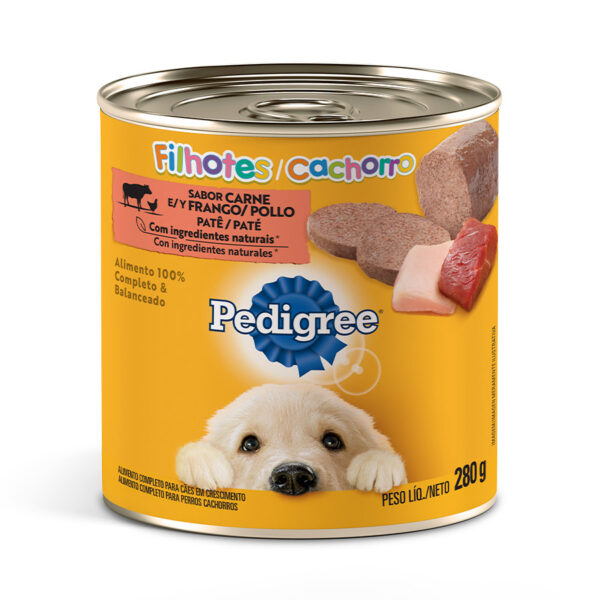 Patê Pedigree de Carne e Frango para Cães Filhotes 280g