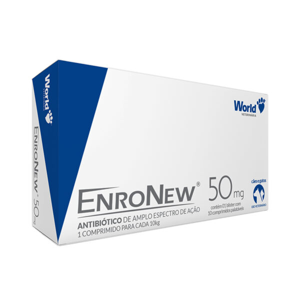 Antibiotico Enronew - Enrofloxacina 50MG 10 COMPRIMIDOS