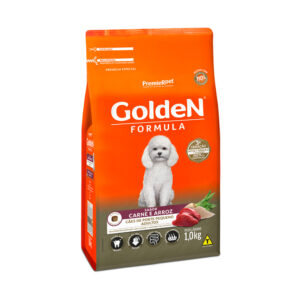 Ração Golden Fórmula Mini Bits Para Cães Adultos de Porte Pequeno Sabor Carne e Arroz 1KG