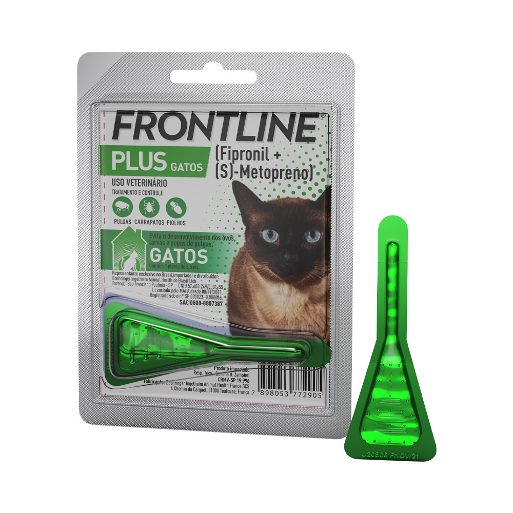 Frontline Plus Antipulgas e Carrapatos para Gatos