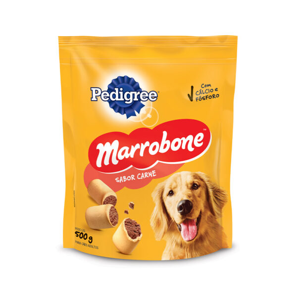 Biscoito Pedigree Biscrok Marrobone para Cães Adultos Sabor Carne 500GR