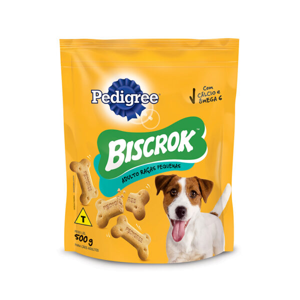 Biscoito Pedigree Biscrok Mini para Cães Adultos de Raças Pequenas 500g