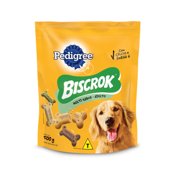 Biscoito Pedigree Biscrok Multi para Cães Adultos 500g