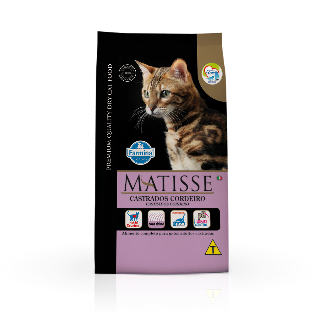 Ração Matisse para Gatos Adultos Castrados Sabor Cordeiro 2KG