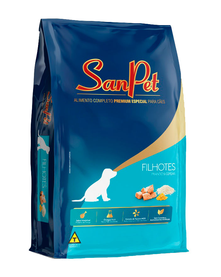 SAN PET CAES FILHOTES FRANGO E CEREAIS 15KG
