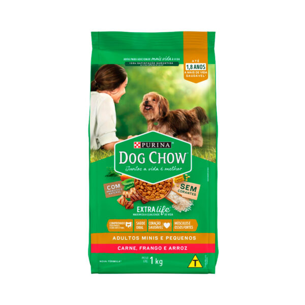 Ração Dog Chow para Cães Adultos de Raças Pequenas 1 KG