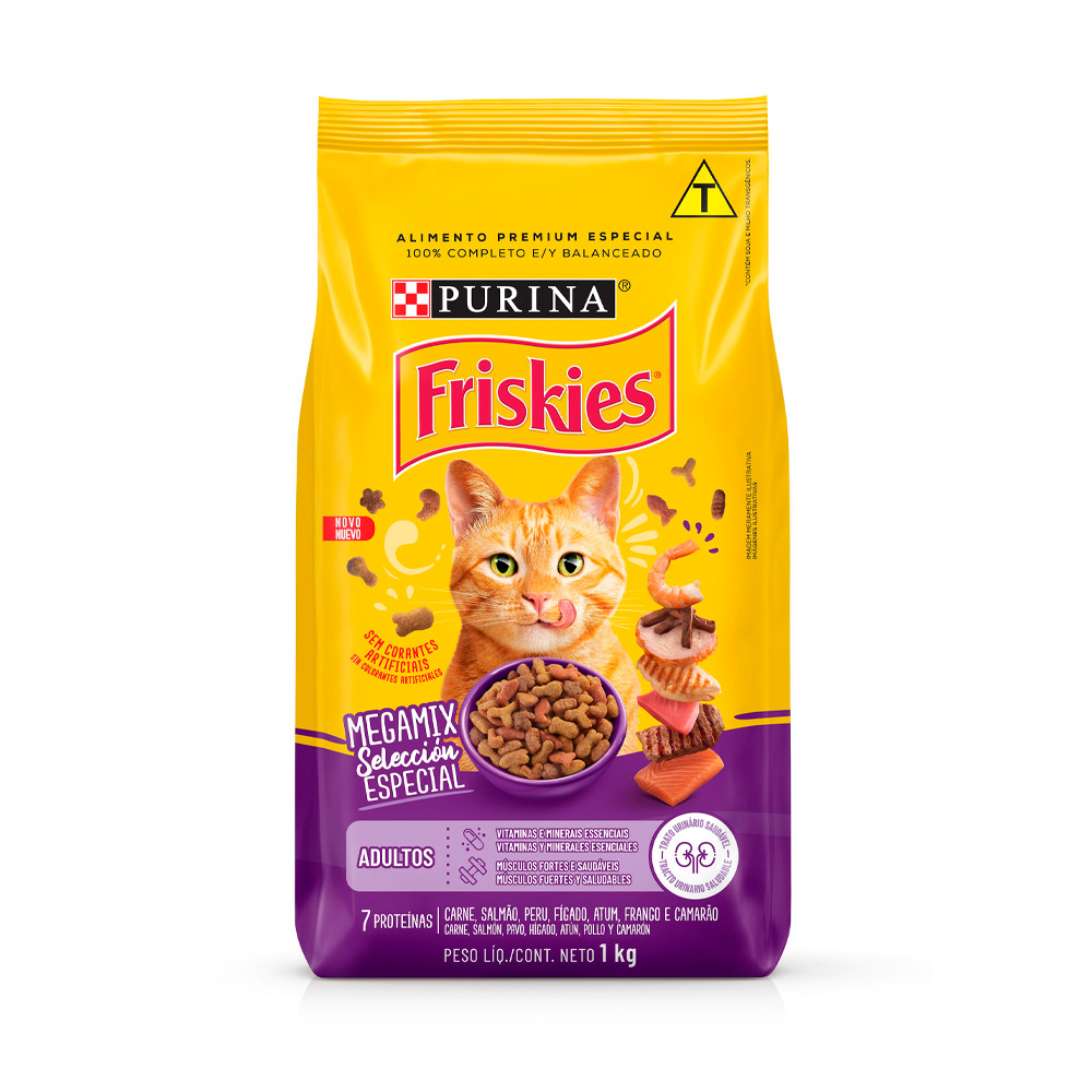 Ração Friskies Megamix para Gatos Adultos 1 KG
