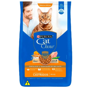 Ração Cat Chow para Gatos Castrados Sabor Peixe 1 KG