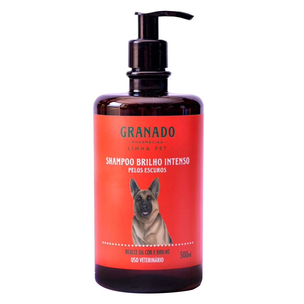 Granado Shampoo para Pets Brilho Intenso para Pelos Escuros - 500ml