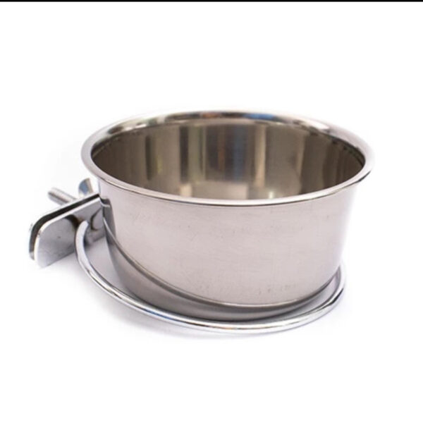 Comedouro para Pássaros Chalesco Inox com Suporte 300ML