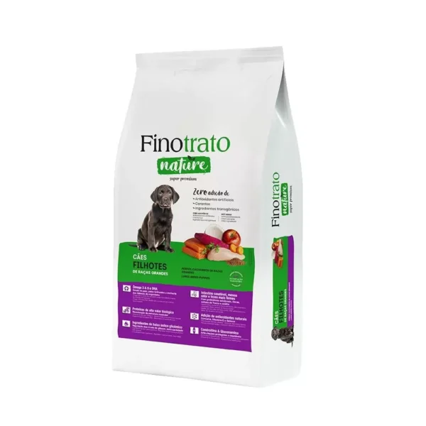 Ração Finotrato Nature para Cães Filhotes Raças Grandes 15kg