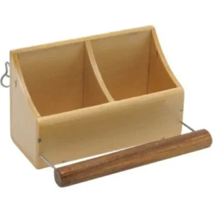 Comedouro Cocho Poleiro Pequeno Com Divisória