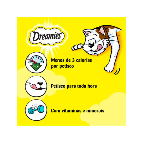 Petisco Dreamies Sabor Salmão Irresistível para Gatos Adultos 40G - Imagem 2