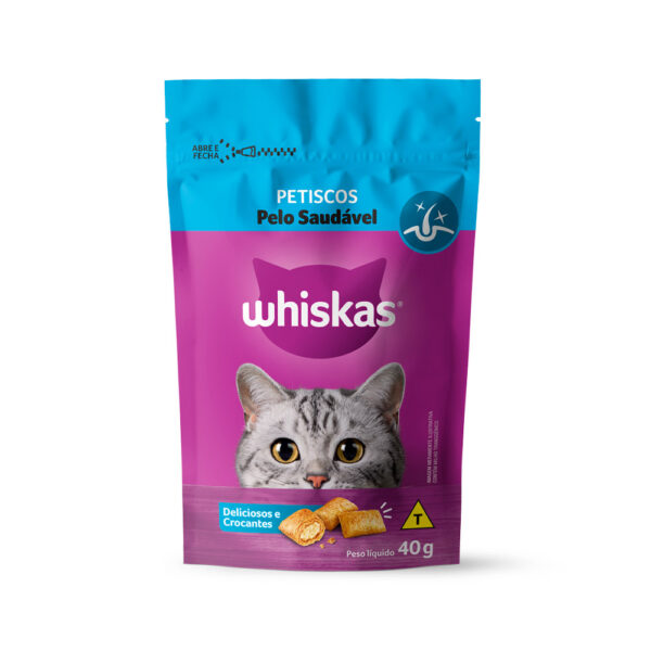Petisco Whiskas Temptations Pelo Saudável para Gatos Adultos 40 g