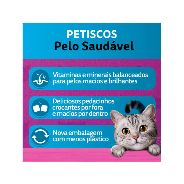 Petisco Whiskas Temptations Pelo Saudável para Gatos Adultos 40 g - Imagem 2