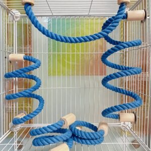 POLEIRO CORDA PÁSSAROS - AZUL