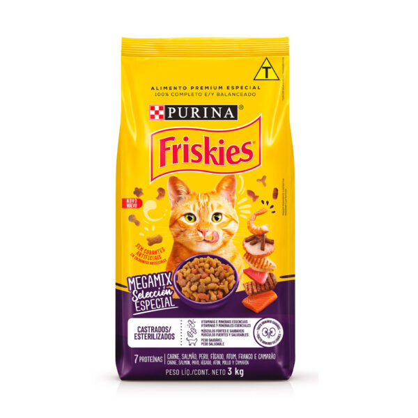 Ração Friskies Megamix para Gatos Adultos Castrados 3kg